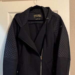 Michael Kors Black Quilted Bomber Jacket